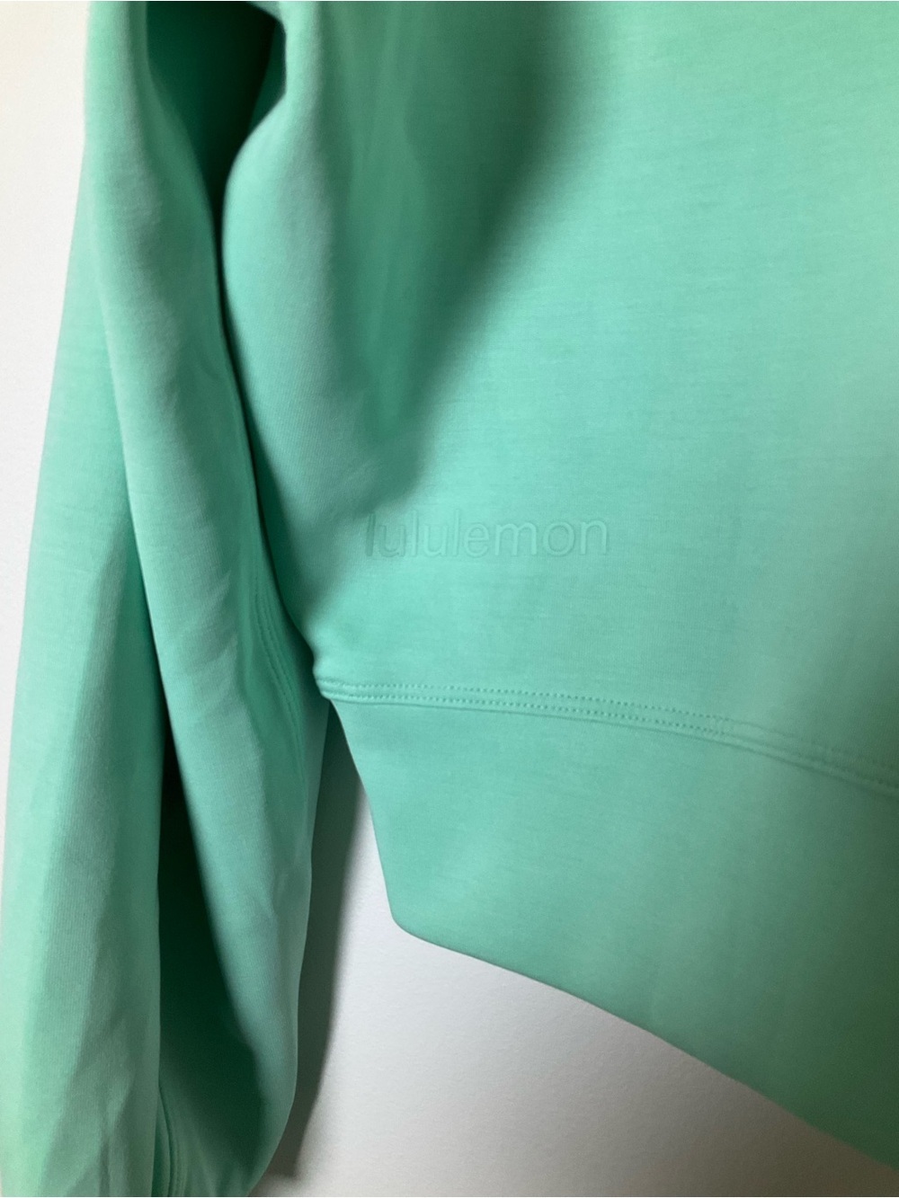 Lululemon Softstreme Cropped Crewneck Sweatshirt Mint Green 4 - Picture 4 of 5